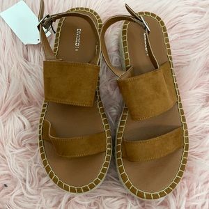 Brown Platform Espadrille Sandals